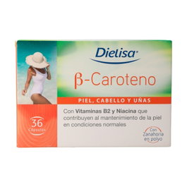 Betacaroteno Everjeune 36 Cápsulas Dietisa - Complemento Alimenticio para el Cuidado de la Piel con Zanahoria