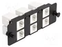 DeLOCK Panel adaptador Keystone de 6 puertos negro, 19 pulgadas 1U