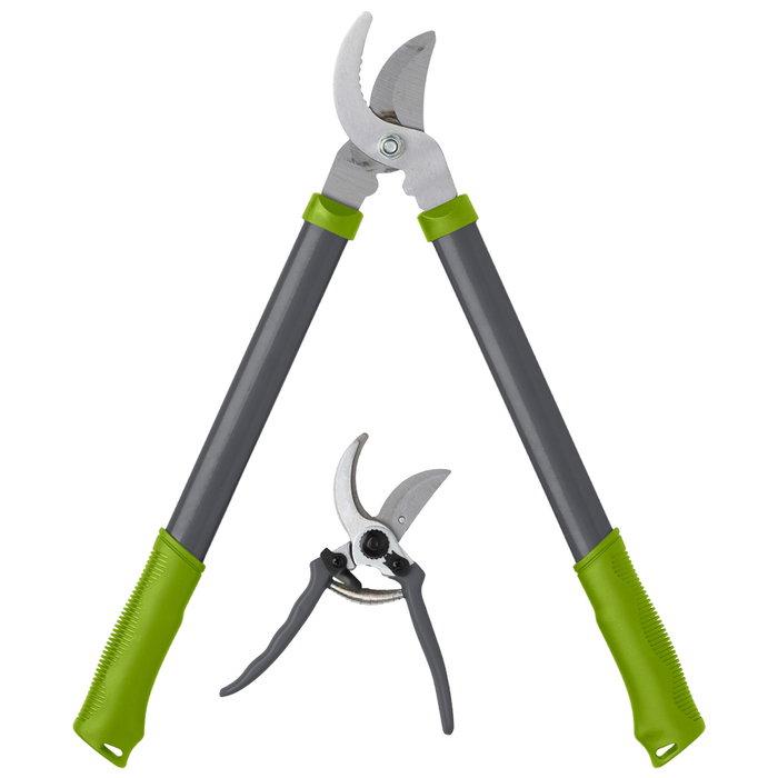 Grouw Juego De 2 Tijeras Podar Jardín Cortan Ramas Hasta 3 Cm