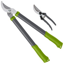 Grouw Juego De 2 Tijeras Podar Jardín Cortan Ramas Hasta 3 Cm