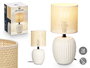 Lampara Sobremesa Blanco Roto Rayas Giftdecor 14x21x14 cm (Set de 12)