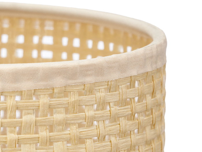 Lampara Sobremesa Blanco Roto Rayas Giftdecor 14x21x14 cm (Set de 12)