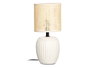 Lampara Sobremesa Blanco Roto Rayas Giftdecor 14x21x14 cm (Set de 12)