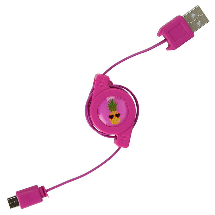 Creatrice de Genie Cable USB Retráctil para Carga y Sincronización 70cm