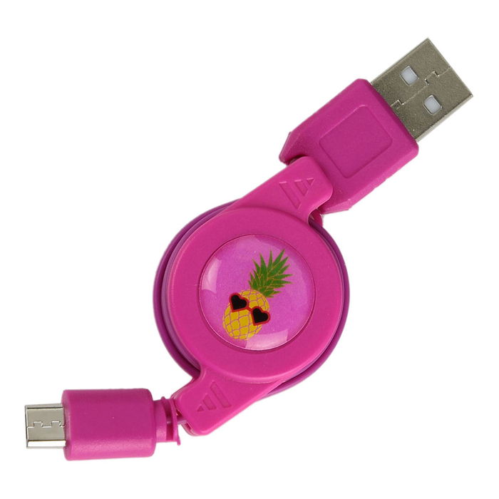 Creatrice de Genie Cable USB Retráctil para Carga y Sincronización 70cm