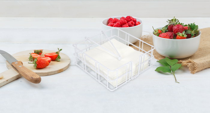 Confortime Servilletero Cocina Blanco 18x18x6.5 cm (12 Unidades)