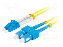 LANBERG Cable de conexión de fibra óptica LC/UPC-SC/UPC 3m SMF