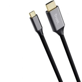 Trust CALYX Cable Conversor USB Tipo-C Macho a HDMI Macho 4K 2m Gris