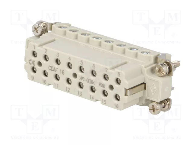 ILME CDAF16 Conector HDC Hembra de 16 Pines ILME CDAF16 Conector HDC Hembra de 16 Pines