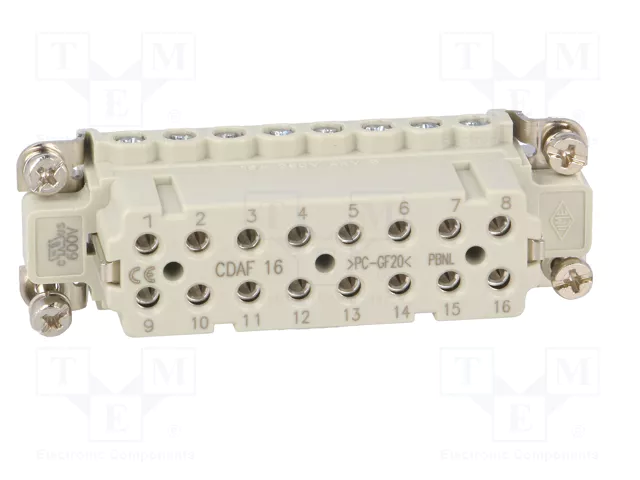 ILME CDAF16 Conector HDC Hembra de 16 Pines ILME CDAF16 Conector HDC Hembra de 16 Pines