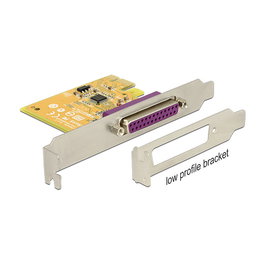 DeLOCK 89445 Tarjeta PCI Express a Paralelo PCIe 2.0 con Soporte EPP/ECP para Windows 10/8.1/7, 1x Puerto, Interna, IC SUN2212, 0.0144 Gbit/s