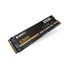 Emtec X300 M.2 256GB SSD NVMe PCIe 3.0 Interno 1700MB/s Lectura 1000MB/s Escritura
