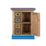 GINER Y COLOMER Cómoda de madera de mango con puerta decorada artesanalmente