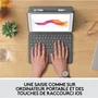 Logitech 920-009625 Teclado para Móvil AZERTY Francés Smart Connector Grafito