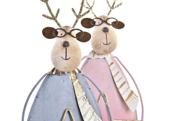 DKD Home Decor Figura de Reno en Metal Dorado DKD Home Decor Figura de Reno en Metal Dorado