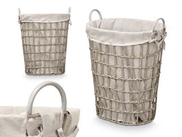 Kipit Cesto Ovalado con Asas Gris 48x58x34 cm (Set de 6)