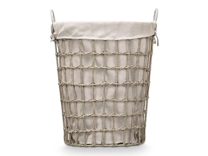 Kipit Cesto Ovalado con Asas Gris 48x58x34 cm (Set de 6)