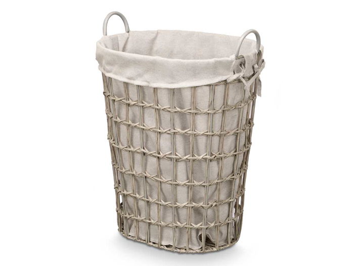 Kipit Cesto Ovalado con Asas Gris 48x58x34 cm (Set de 6)