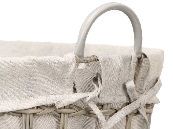 Kipit Cesto Ovalado con Asas Gris 48x58x34 cm (Set de 6)