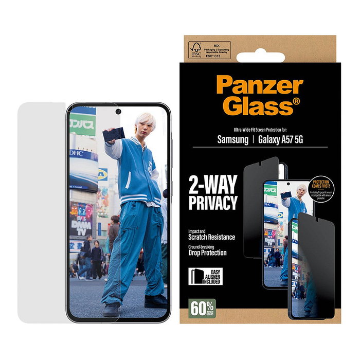 PanzerGlass Protector de Pantalla Privacy UWF para Samsung Galaxy A57 5G - 6.7 pulgadas - Resistente a Rayones PanzerGlass Protector de Pantalla Privacy UWF para Samsung Galaxy A57 5G - 6.7 pulgadas - Resistente a Rayones
