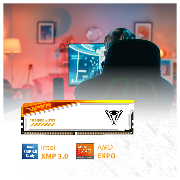 Patriot PVER548G60C36KT 48GB (2x24GB) DDR5 6000MHz CL36 Memoria RAM RGB Viper Gaming con XMP 3.0 y AMD EXPO