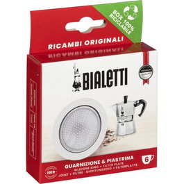 Bialetti Kit de Repuesto con 1 Junta y 1 Filtro para 6 Tazas