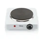 Tristar KP-6185 Placa Eléctrica, Encimera, 1 Zona 1000W, 5 Niveles, 15 cm Diámetro, Blanco, Base Antideslizante, Cocina Compacta para Estudiantes