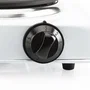 Tristar KP-6185 Placa Eléctrica, Encimera, 1 Zona 1000W, 5 Niveles, 15 cm Diámetro, Blanco, Base Antideslizante, Cocina Compacta para Estudiantes