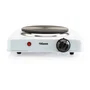 Tristar KP-6185 Placa Eléctrica, Encimera, 1 Zona 1000W, 5 Niveles, 15 cm Diámetro, Blanco, Base Antideslizante, Cocina Compacta para Estudiantes