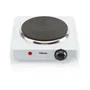 Tristar KP-6185 Placa Eléctrica, Encimera, 1 Zona 1000W, 5 Niveles, 15 cm Diámetro, Blanco, Base Antideslizante, Cocina Compacta para Estudiantes