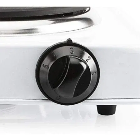 Tristar Cocina Eléctrica KP-6185, 1 Placa, 1000W de Potencia, Placa Calefactora Eléctrica Portátil con Termostato Regulable, Ideal para Hogar y Exteriores