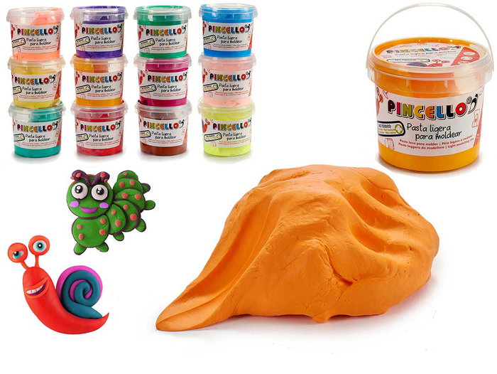 Pincello Pasta Ligera para Modelar 500Gr Surtido Colores 16.5 x 14.5 x 16.5 cm (Set de 12) Pincello Pasta Ligera para Modelar 500Gr Surtido Colores 16.5 x 14.5 x 16.5 cm (Set de 12)