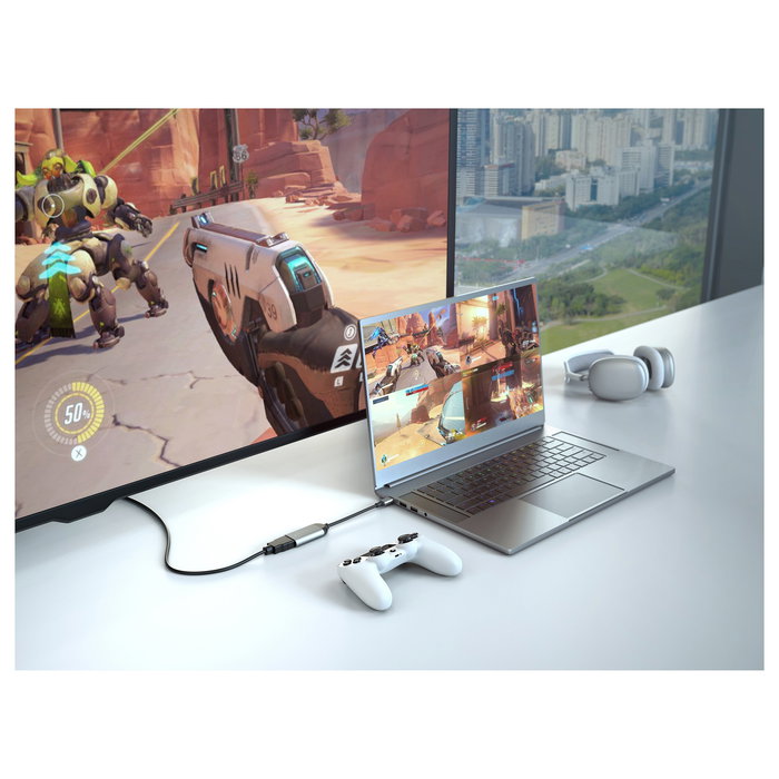 Targus HYPERDRIVE Adaptador USB-C a HDMI 8K60Hz/4K120Hz, para MacBook Pro/Air, iPad Pro, Galaxy, Pixel, Surface Pro, TGC8K60HZ