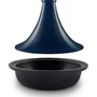 La Fonderie Tajine de hierro fundido TINGHIR Ø 29 cm Apto para inducción Tapa cerámica Azul AACHR01553