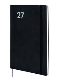 FINOCAM Agenda Anual 2027 Dynamic Mara con tapa flexible y goma, Negro
