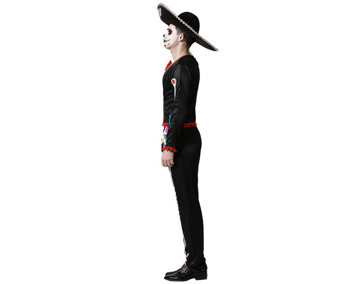 Disfraz Esqueleto Mariachi Camiseta y Pantalón para Hombre Adulto