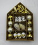 DKD Home Decor Set de 37 Bolas de Decoración Doradas