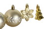 DKD Home Decor Set de 37 Bolas de Decoración Doradas