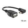 DeLOCK 83245 Cable Adaptador Mini-USB B en Ángulo a USB A OTG 16 cm