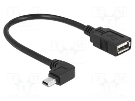 DeLOCK 83245 Cable Adaptador Mini-USB B en Ángulo a USB A OTG 16 cm