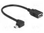 DeLOCK 83245 Cable Adaptador Mini-USB B en Ángulo a USB A OTG 16 cm