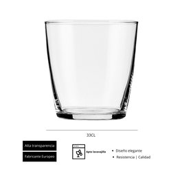 Summa Bilbo Vaso Pinta Apilable 33 cl (Set de 12)