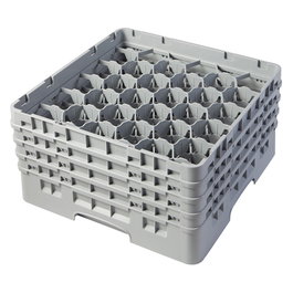 CAMBRO Cesta de lavado 30 comp. 4 alturas Gris claro
