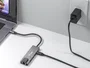 Equip Adaptador USB-C 5 en 1 133489 con HDMI 4K/30Hz, Gigabit Ethernet, 2xUSB 3.0, Power Delivery 100W, Cable 25cm, Aluminio, Gris, para Mac y Windows