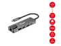 Equip Adaptador USB-C 5 en 1 133489 con HDMI 4K/30Hz, Gigabit Ethernet, 2xUSB 3.0, Power Delivery 100W, Cable 25cm, Aluminio, Gris, para Mac y Windows