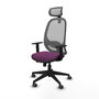 PIQUERAS Y CRESPO Silla de oficina Cilanco con mecanismo Sincro/Traslack, Morado y Gris