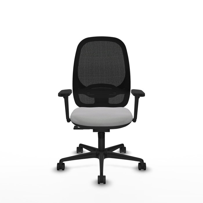 PIQUERAS Y CRESPO Silla de oficina Cilanco con mecanismo Sincro, Gris claro y Negro