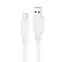 Nanocable Cable USB-C a USB-A 3.1 Gen2 10 Gbps 3A Blanco 0,5 m