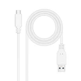 Nanocable Cable USB-C a USB-A 3.1 Gen 2, 0,5 m, Blanco