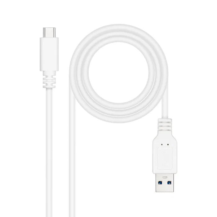 Nanocable Cable USB-C a USB-A 3.1 Gen 2, 0,5 m, Blanco Nanocable Cable USB-C a USB-A 3.1 Gen 2, 0,5 m, Blanco